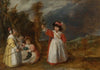 Young Children At Play In A Landscape