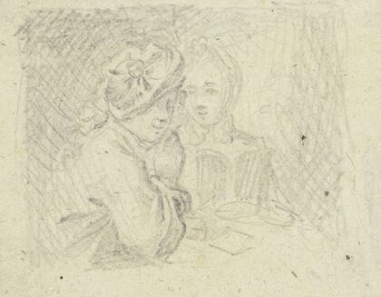 Young couple at a table