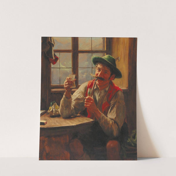 Young Farmer with Pipe by Emil Rau