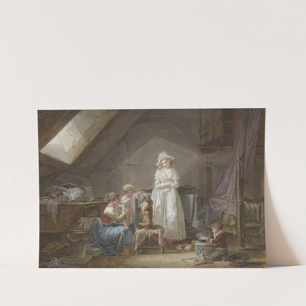 Young French Marquise In Exile In Lausanne by Jean-Baptiste Mallet