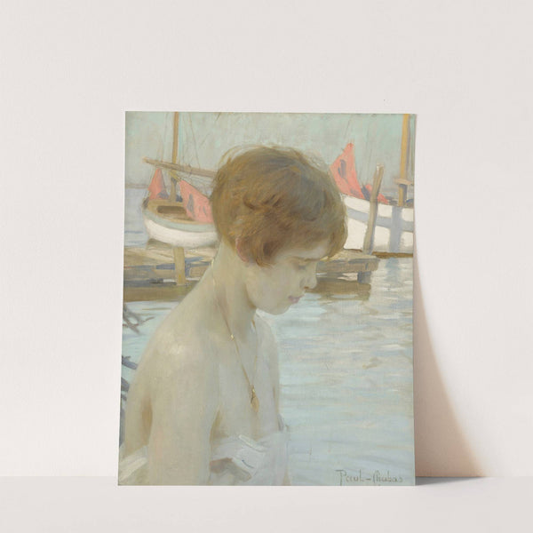 Young Girl At The Harbor by Paul Émile Chabas
