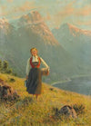 Young Girl By A Fjord