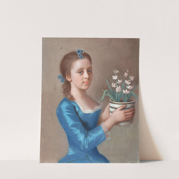 Young Girl Holding a Pot of Hyacinths by Jean-Etienne Liotard