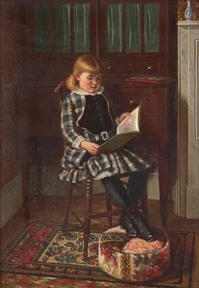 Young Girl Seated in an Interior