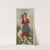 Young girl, wearing a red dress and blue apron full of wildflower (1900) by Gray Litho. Co