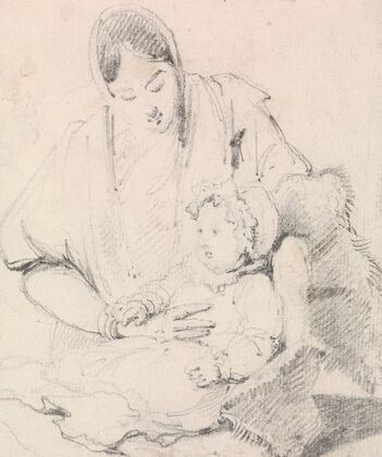 Young Indian Nurse with English Child