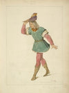 Young Italian, 1400; Tunic flowered damask