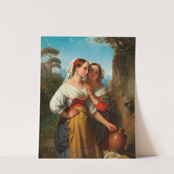 Young Italian Women At The Fountain by Johann Nepomuk Ender