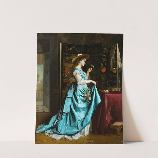Young Lady With a Parrot by Eugène Accard