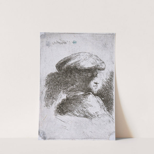 Young Man in Profile Facing Right by Giovanni Benedetto Castiglione