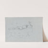 Young man lying in bed (Between 1841 and 1842) by Adolph Tidemand