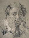 Young Man with Baretta with his Head in His Hands