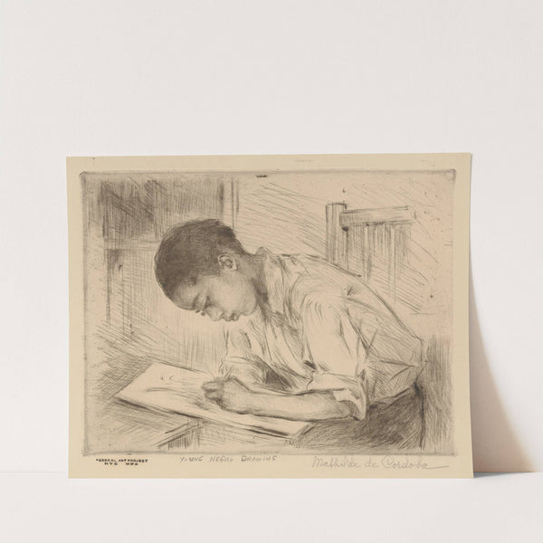 Young Negro Drawing by Mathilde de Cordoba