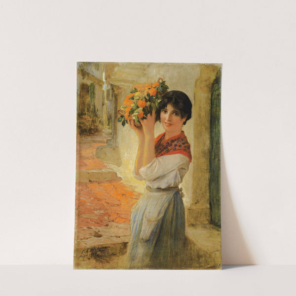 Young niçoise with a basket (1917) by Frederick Arthur Bridgman