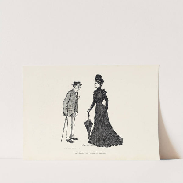 Young widow; How long should i wear mourning (1899) by Charles Dana Gibson