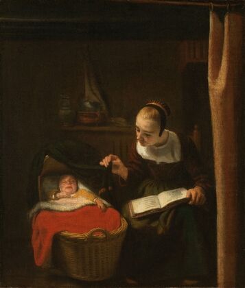 Young Woman at a Cradle