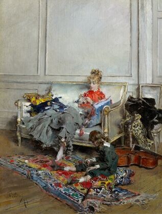 Young Woman Crocheting