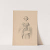 Young woman holding a book by William Strutt