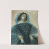 Young Woman in a Blue and Black Dress by Constantin Guys