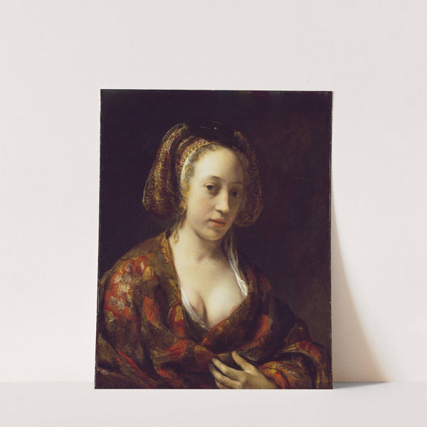 Young Woman in a Brocade Gown by Willem Drost