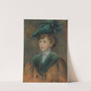 Young Woman in a Green Hat by Pierre-Auguste Renoir