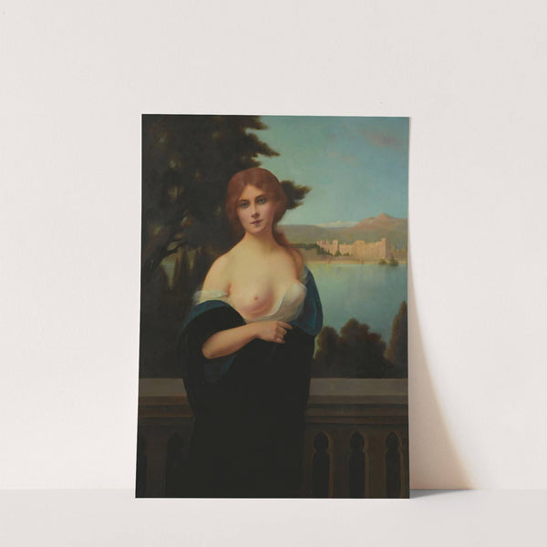 Young Woman In A Landscape by Henri Rondel