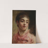 Young Woman In A Pink Dress by Gustave Jean Jacquet