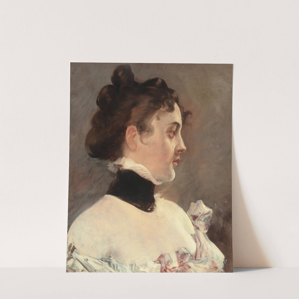 Young Woman in Profile by Václav Brožík