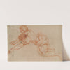 Young Woman Kneeling and Reaching Forward (verso) (c. 1698) by Charles De La Fosse
