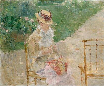 Young Woman Knitting