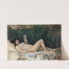 Young Woman Lying on a Bed and Reading by Frank Buchser