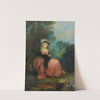 Young Woman Seated In a Park by Jean-Frédéric Schall