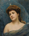 Young woman surrounded by stars
