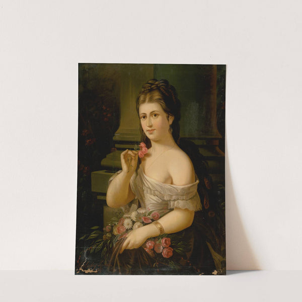 Young Woman With A Bouquet by Alexander Nyulassy