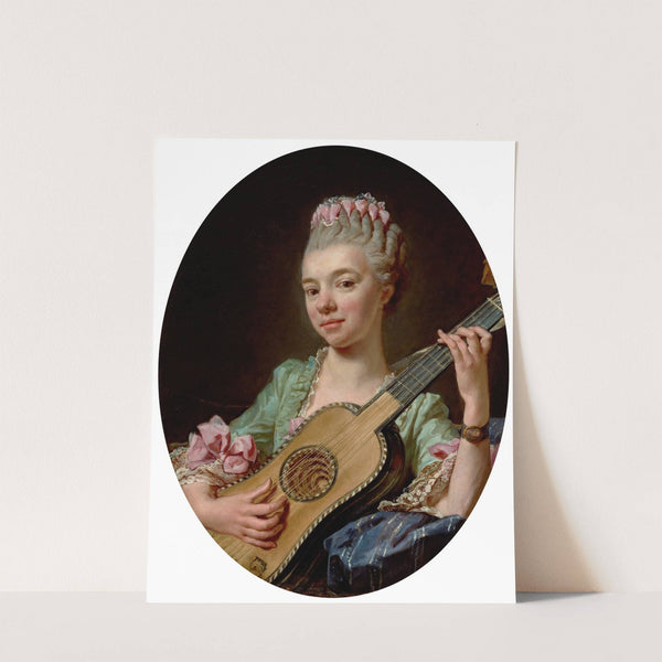 Young Woman with a Guitar by Jean Bernard Restout