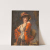 Young woman with guitar by Leopold Schmutzler