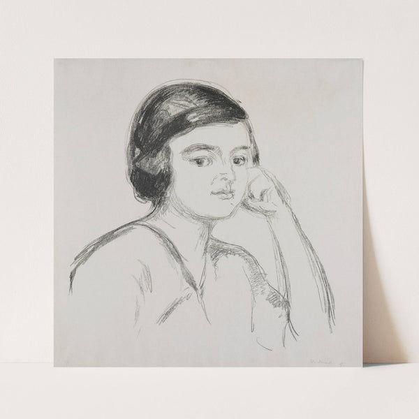 Young Woman with Hand on her Cheek (1912) by Edvard Munch