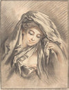 Young Woman with Her Head Covered