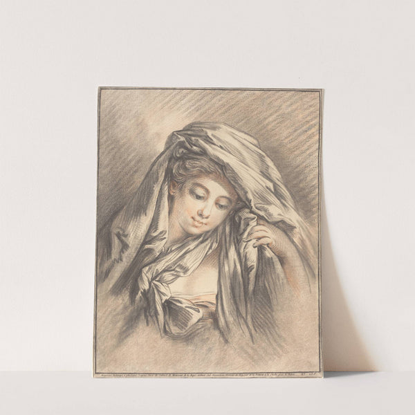 Young Woman with Her Head Covered (1767) by Gilles Demarteau the Elder