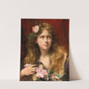 Young woman with roses by Alexis Vollon