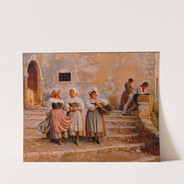 Young women transporting lime. Civita d’Antino by Kristian Zahrtmann
