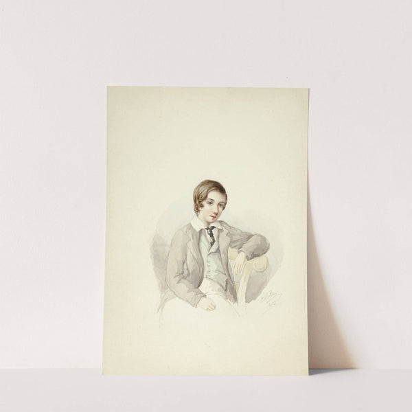 Youth Leaning on Chair by Elizabeth Murray