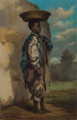 Youth with Basket on his Head, Cuba