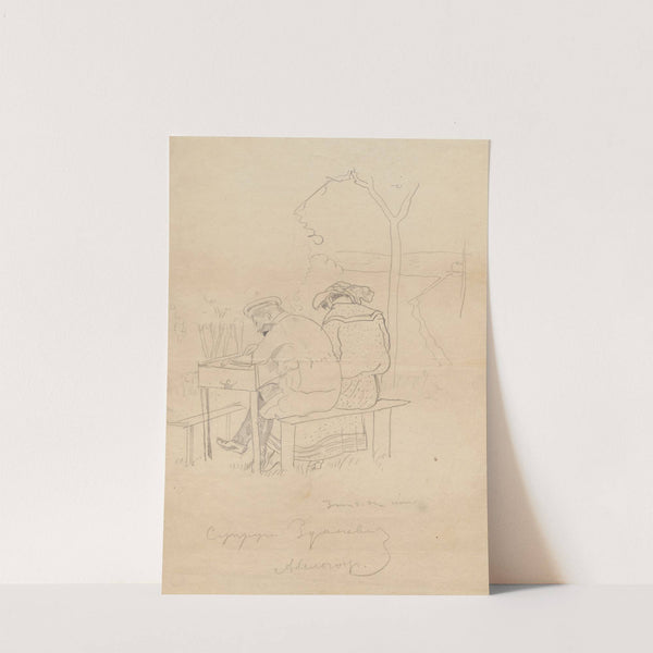 Zdanevich and his wife in a garden (1916) by Zygmunt Waliszewski