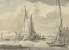 Zeilschepen op de rivier bij Dordrecht