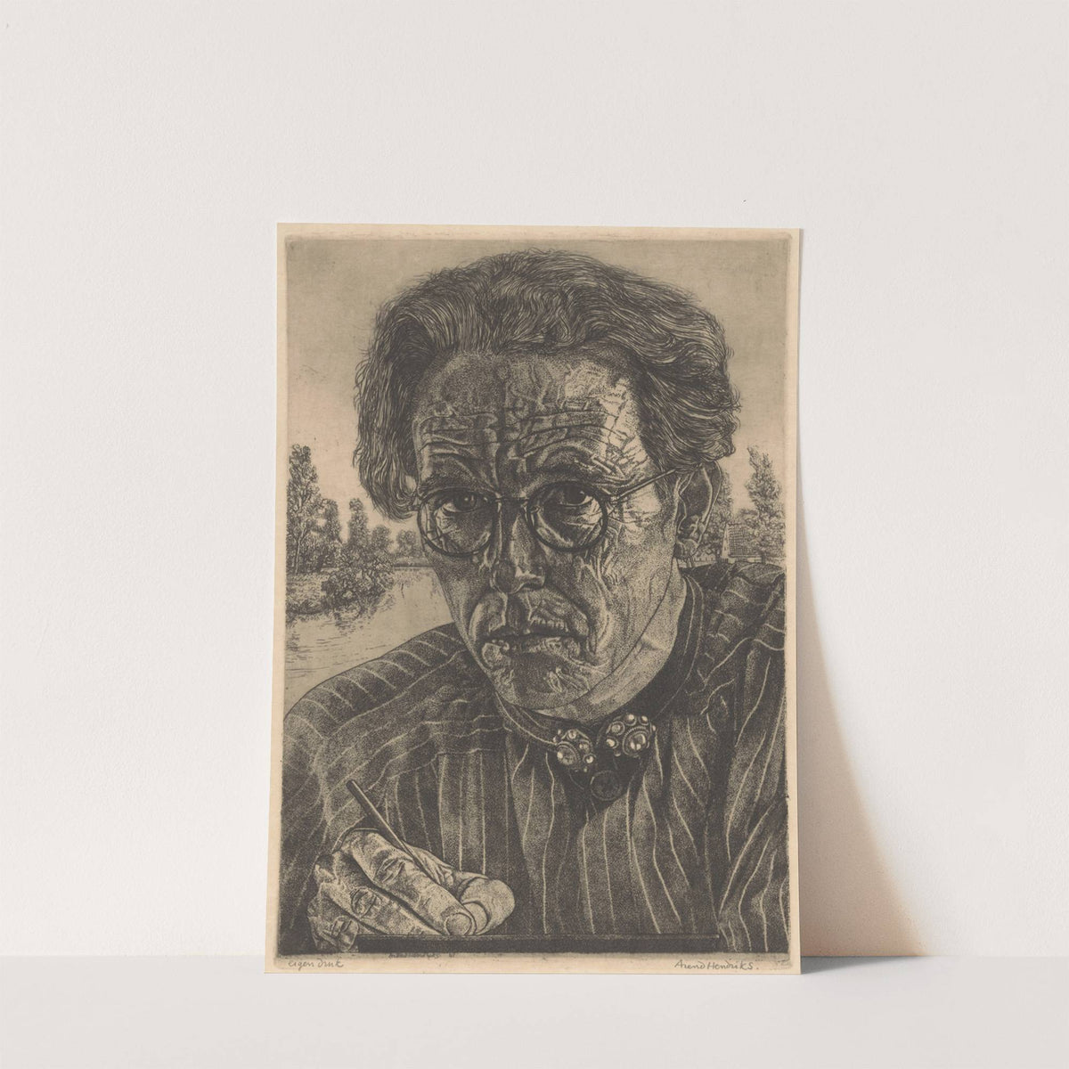 Zelfportret (1911 - 1943) by Arend Hendriks
