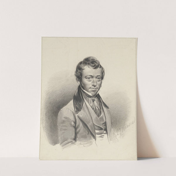 Zelfportret van Lambertus Johannes Hansen by Lambertus Johannes Hansen