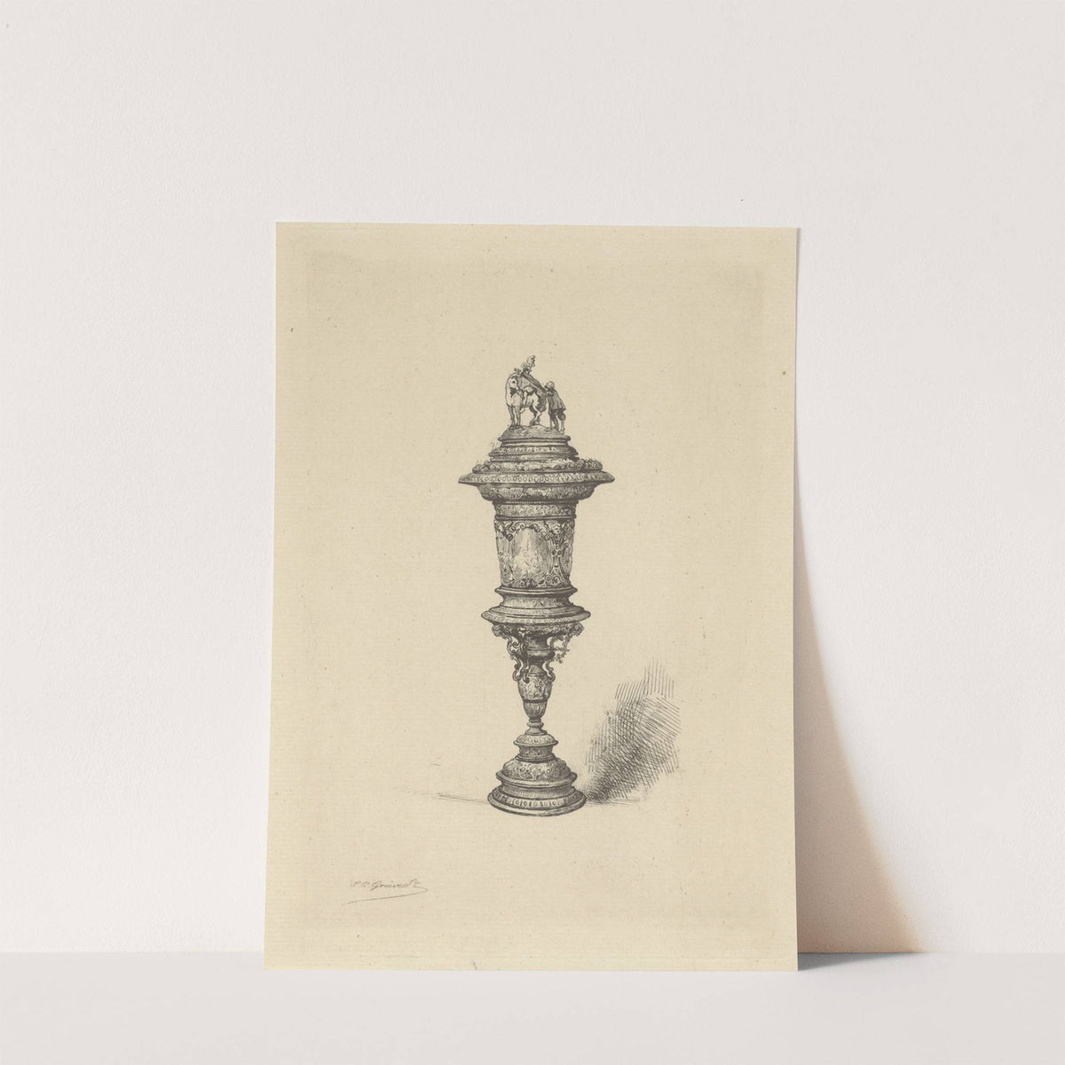 Zilveren beker van het Sint-Maartensgilde van Haarlem by Johan Conrad Greive