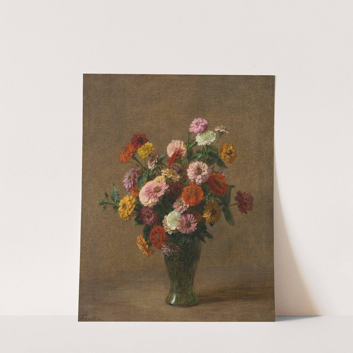 Zinnias by Henri Fantin-Latour