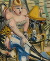 Zirkusdarstellerin, Sich Die Schuhe Bindend (Circus Performer Lacing Her Shoes)